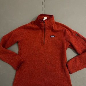 Patagonia Better Sweater Quarter Zip, dark rust, size M